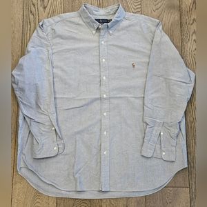 Polo Ralph Lauren 2XB Oxford Cloth Button Down OCBD Big Tall Grey